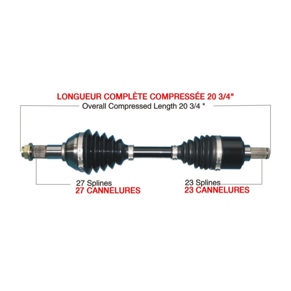 AXLE COMPL HD YAM TRAKMOTIVE