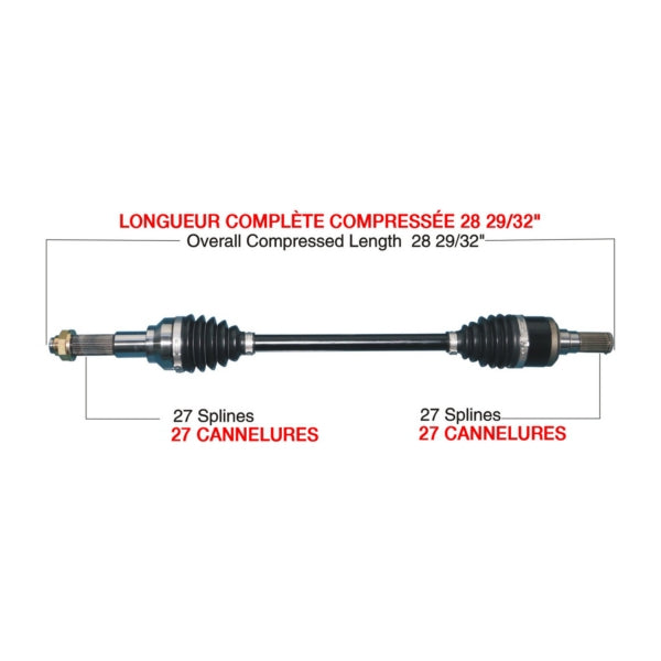 AXLE COMPL HD YAM TRAKMOTIVE