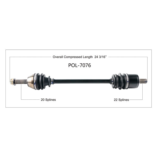 AXLE COMPL POL TRAKMOTIVE