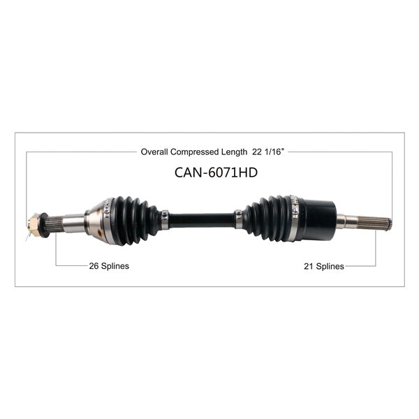 AXLE COMPL HD C-AM TRAKMOTIVE