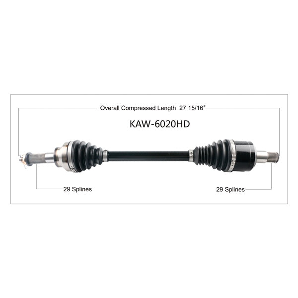 AXLE COMPL HD KAWA TRAKMOTIVE