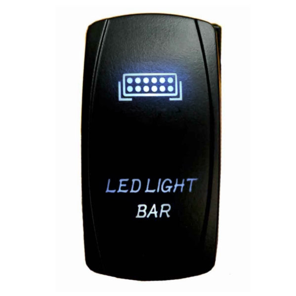 SWITCH ROCKER 5 PINS LED BL QUAKELED