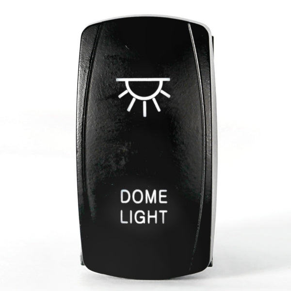 SWITCH ROCKER 5 PINS LED DOME WH