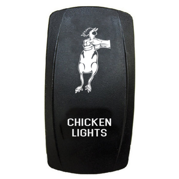 SWITCH ROCKER 5 PINS LED CHICKEN WH