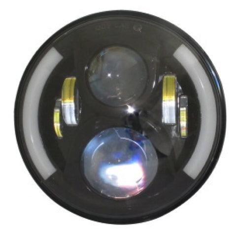 HEADLIGHT 7" 60W HI/LO BK QUAKELED