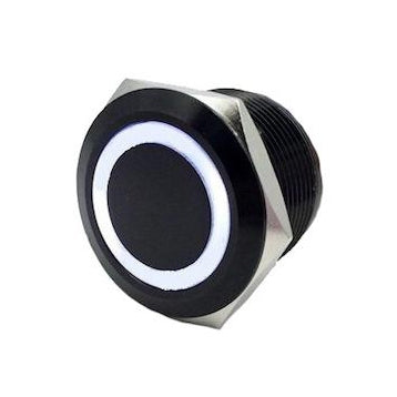 SWITCH FLUSH MOUNT MOMENTARY BK/WH