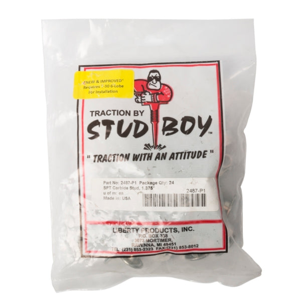 STUD SAFETY PUSH-THRU 1.375" QTY24