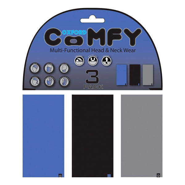 COMFY BL/BK/GY QTY3 OXFORD