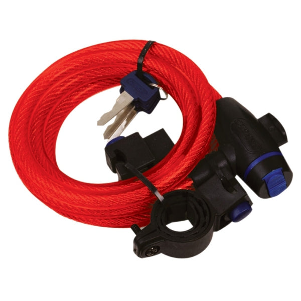 CABLE LOCK 1,8MX12MM RED OXFORD