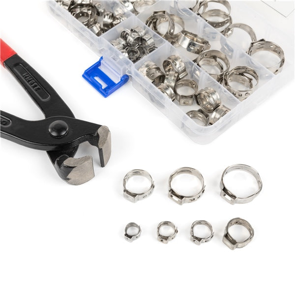 STEPLESS CLAMP KIT W/TOOL 6-21MM 100PCS