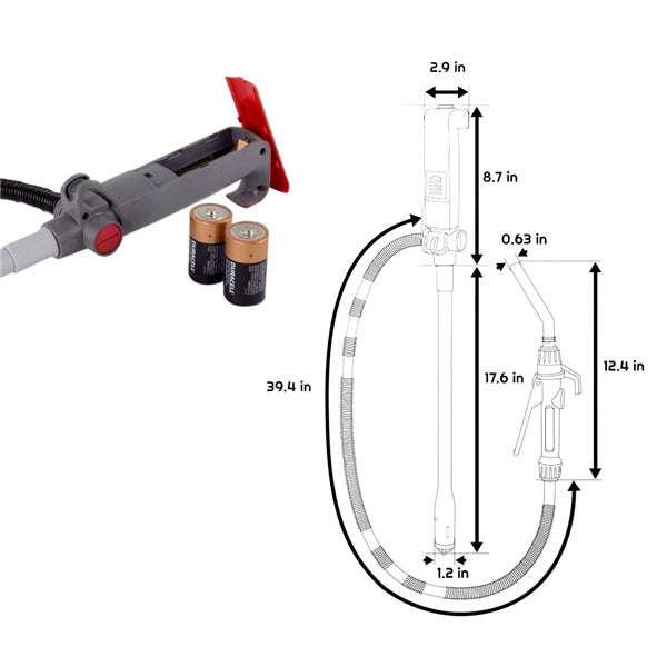 PUMP GAZ BATT W/SPOUT TREP01