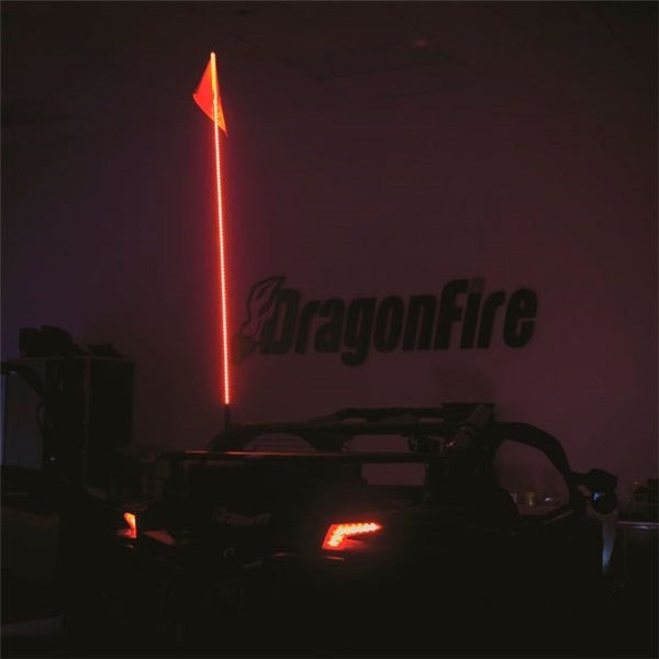 LIGHT WHIP 4" W/REMOTE DRAGONFIRE