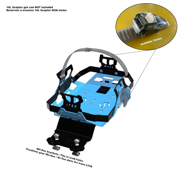 FUEL PACK BRACKET BL OCTONE SKIDOO ITEK