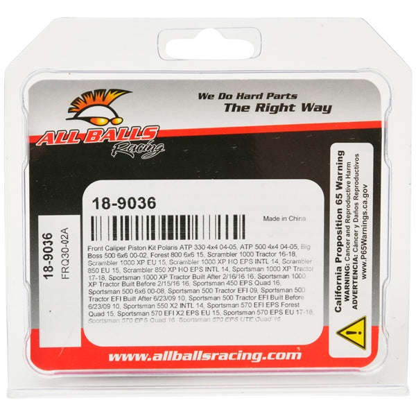 CALIPER PISTON KIT FT/RR ALLBALLS