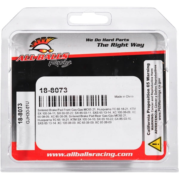 18-8073 BRAKE PAD ALL BALLS