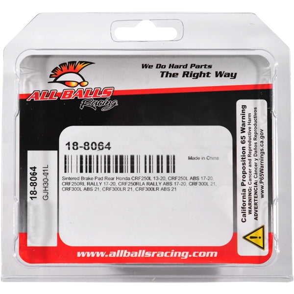 18-8064 BRAKE PAD ALL BALLS