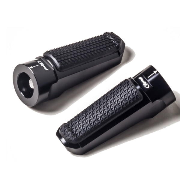 FOOT PEG RACING W/RUBBER UNIV BK