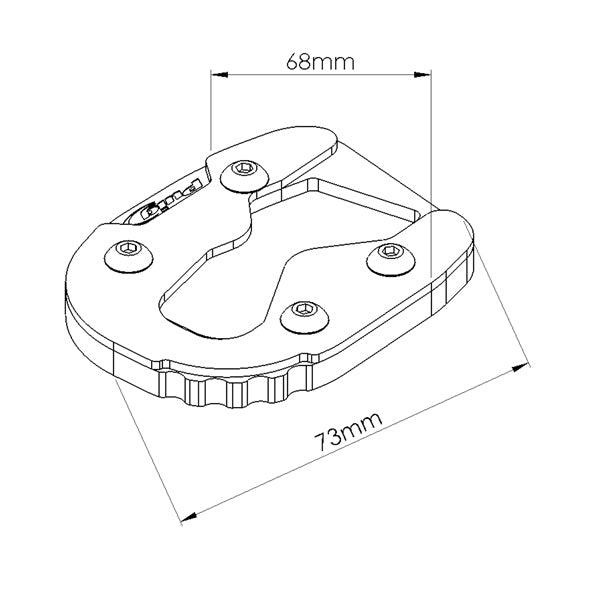 KICKSTAND EXTENSION BK YAM PUIG