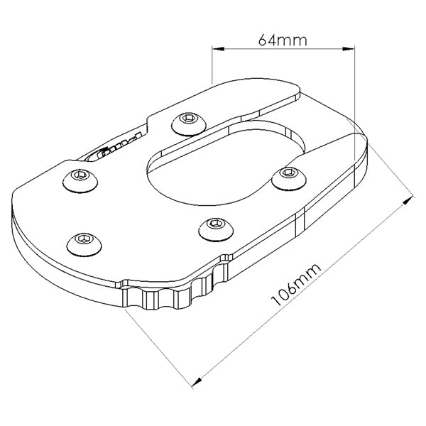 KICKSTAND EXTENSION BK SUZ PUIG