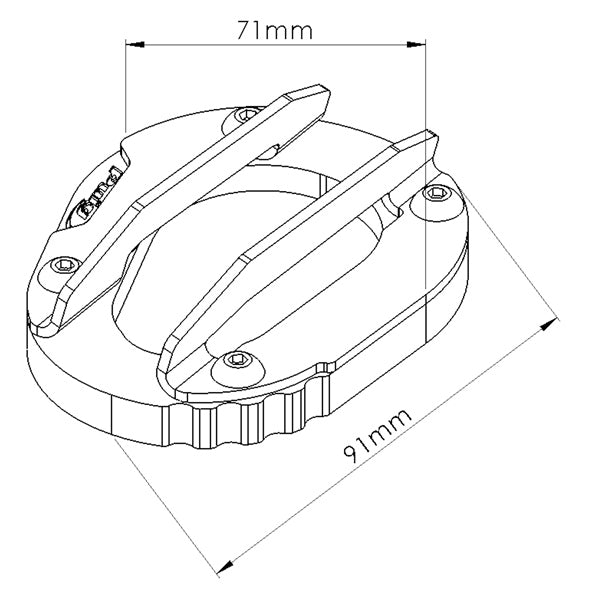 KICKSTAND EXTENSION BK TRIUMPH PUIG