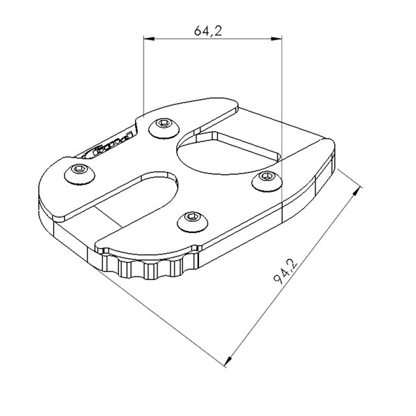 KICKSTAND EXTENSION BK YAM PUIG