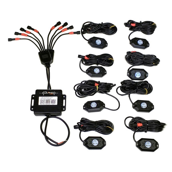 ROCK LIGHT RGB W/CONTROLLER 8 PCS