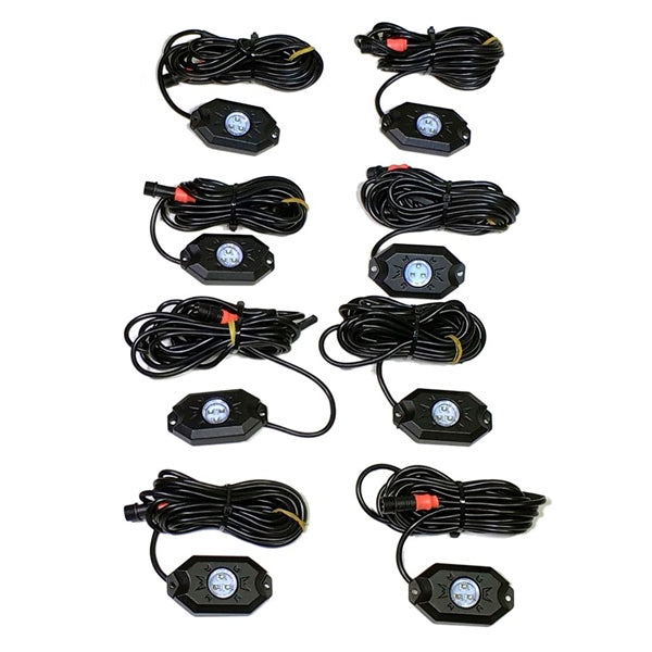 ROCK LIGHT RGB 8 PCS QUAKELED