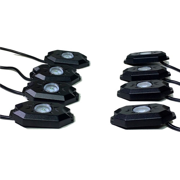 ROCK LIGHT RGB 8 PCS QUAKELED