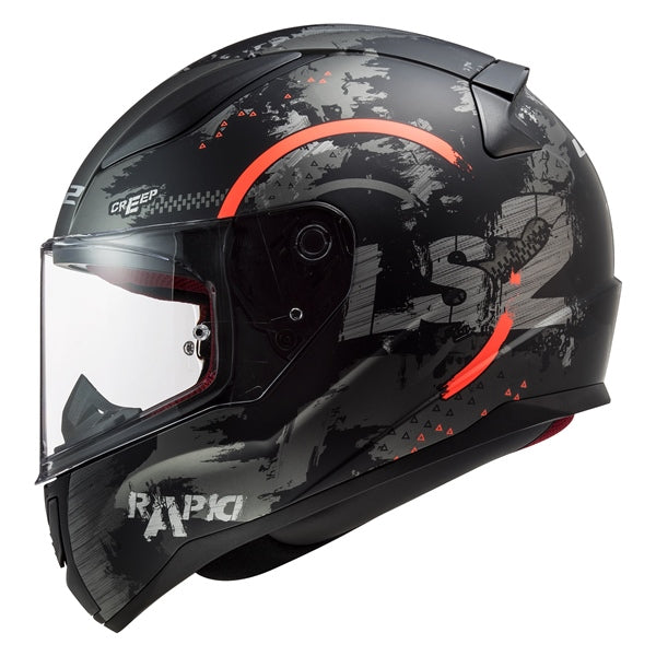 HELM RAPID CIRCLE MAT TIT/FLUO OG S LS2