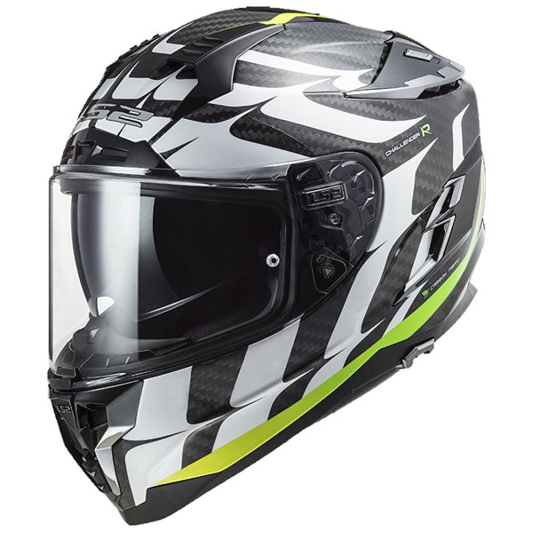 HELM CHALLENGER C FLAME GL WH/HVS YE 2XL
