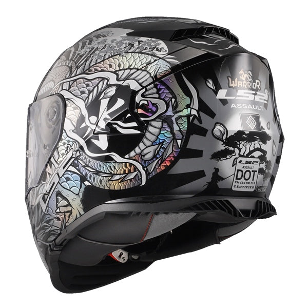 HELM ASSAULT WARRIOR KROME SI/BK M LS2