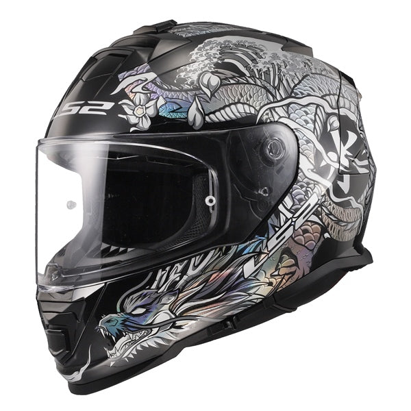 HELM ASSAULT WARRIOR KROME SI/BK M LS2
