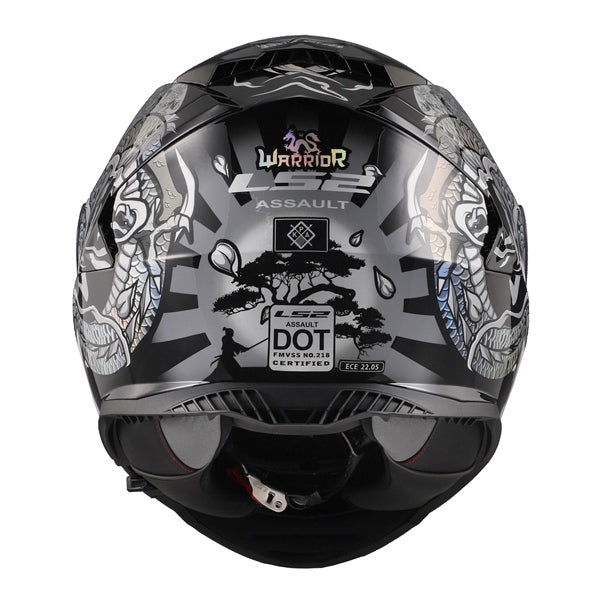 HELM ASSAULT WARRIOR KROME SI/BK M LS2