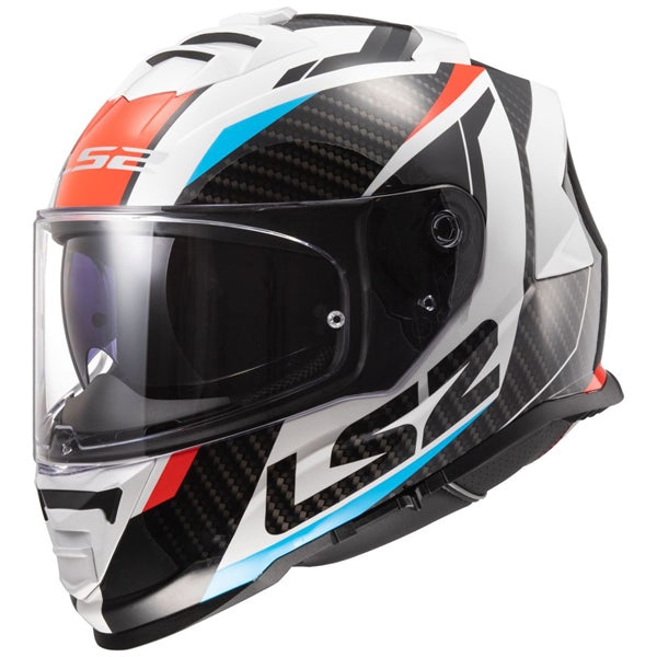 HELM ASSAULT RACER WH/RD/BL XL LS2