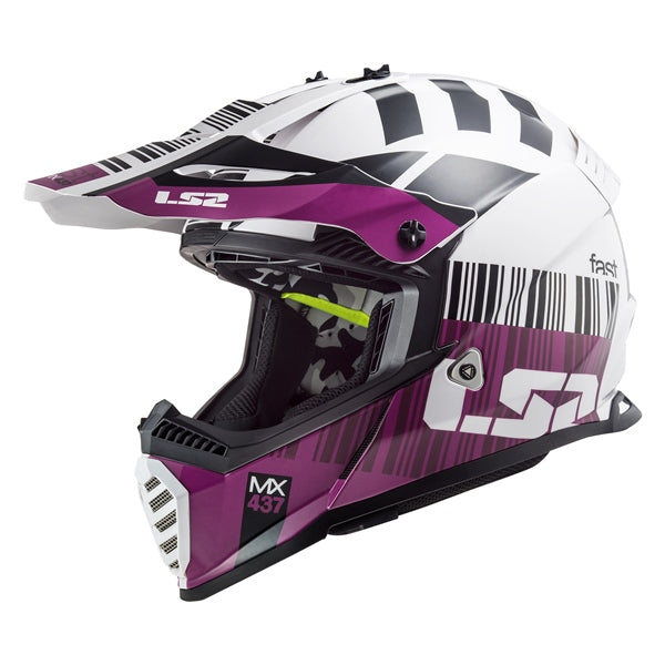 HELM GATE XCODE GLOSS WH/PR 3XL LS2