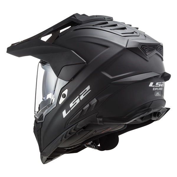 HELM EXPLORER SOLID MAT BK XS LS2