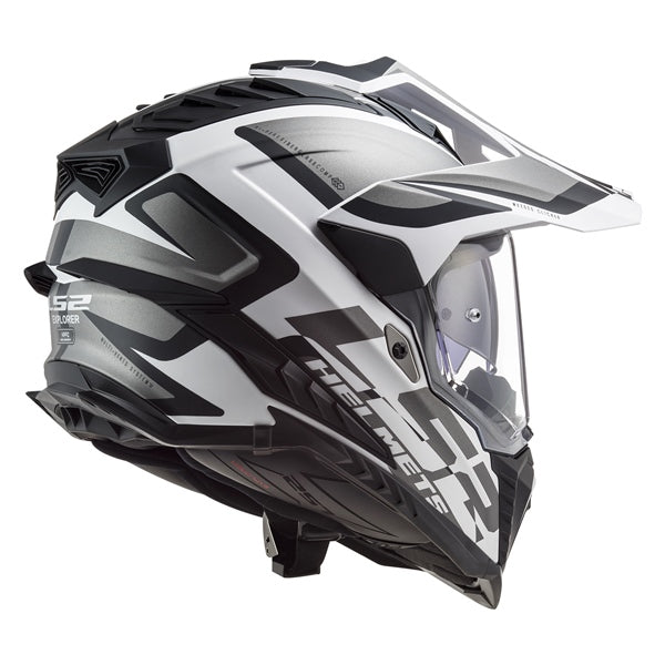 HELM EXPLORER ALTER MAT BK/WH 3XL LS2