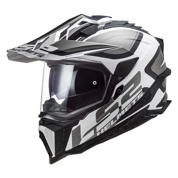 HELM EXPLORER ALTER MAT BK/WH 3XL LS2
