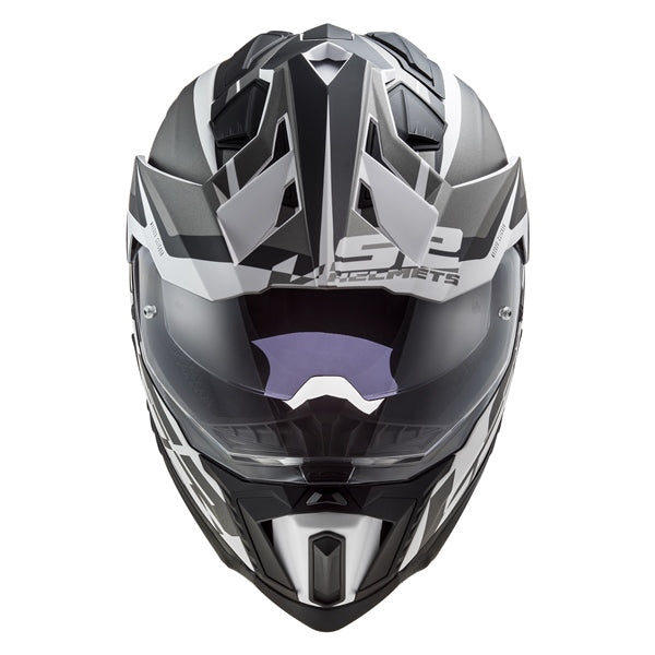 HELM EXPLORER ALTER MAT BK/WH 3XL LS2