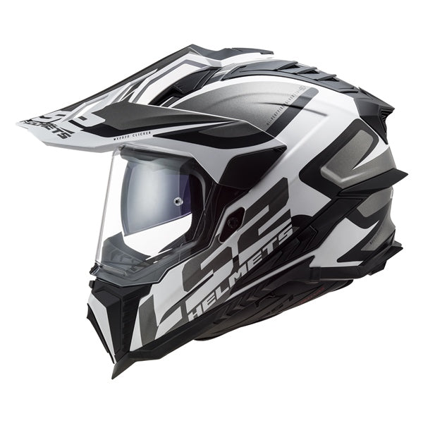 HELM EXPLORER ALTER MAT BK/WH 3XL LS2