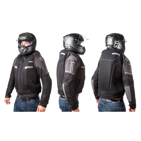 JACKET VENTED BK/BL GY L HELITE