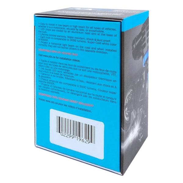 LED BULB LI3 3000 LUMENS H7 QTY 1 ODX