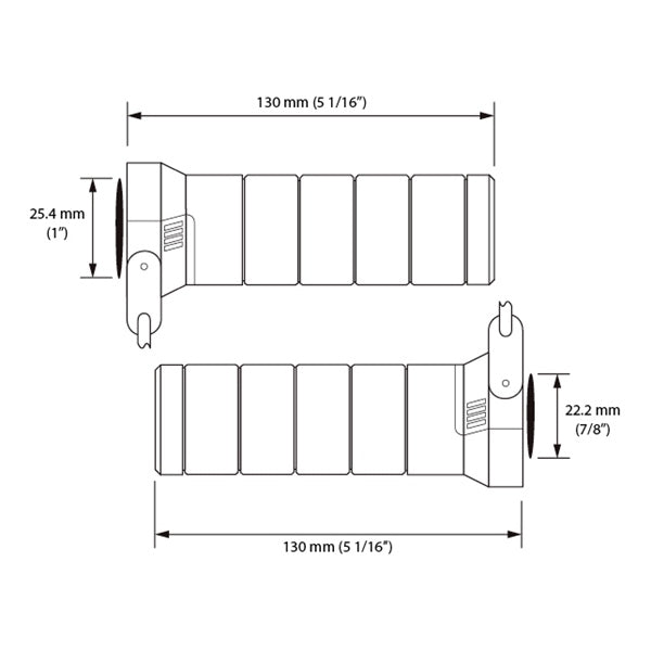 HEATED GRIP TITAN 7/8"-1" CHR KOSO