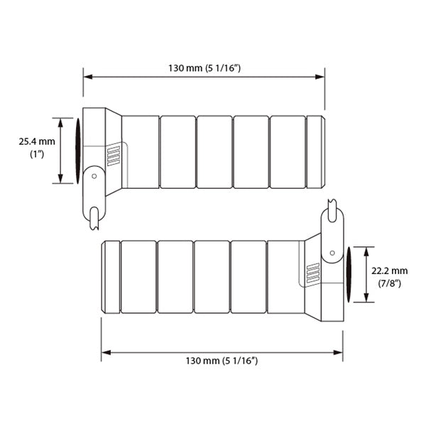 HEATED GRIP TITAN 7/8"-1" BK KOSO