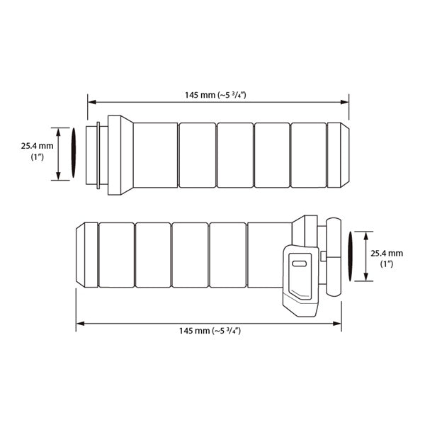 HEATED GRIP TITAN CABLE THROTTLE CHR