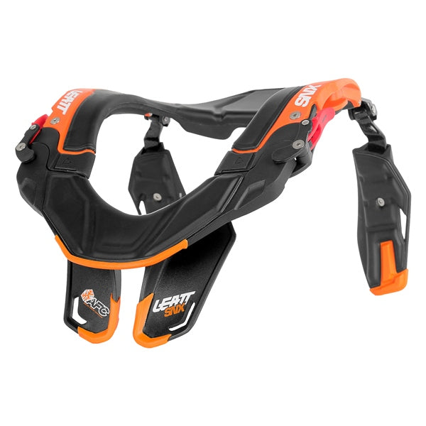 NECK BRACE SNX TROPHY L/XL BK/OG LEATT