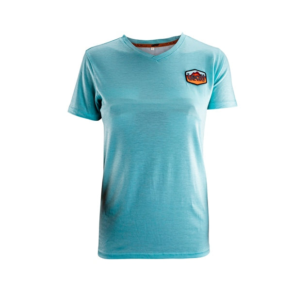 T-SHIRT PREMIUM WOM TEAL M LEATT