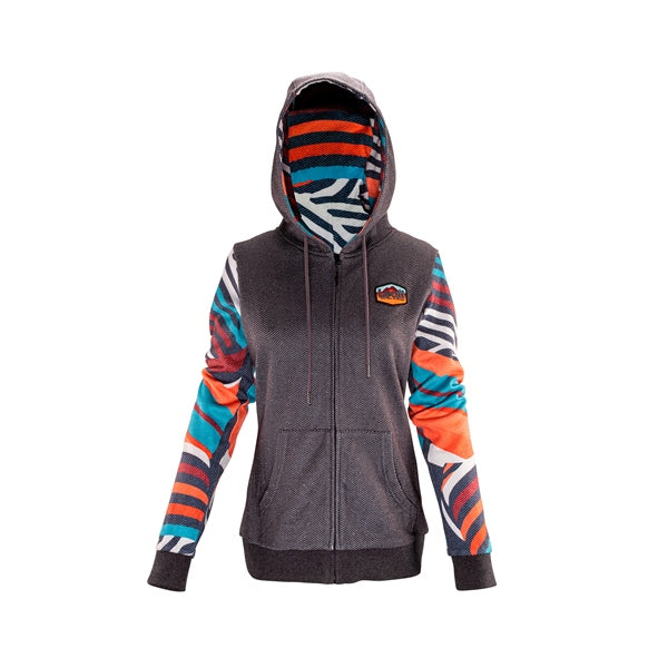 HOODIE PREM ZIP WOM STRIPES XS