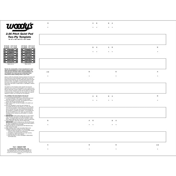 TEMPLATE 286 QUIET PAD WOODYS