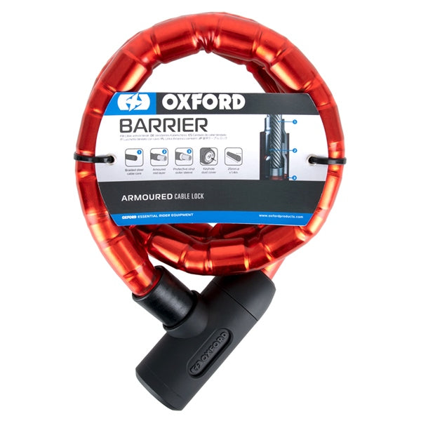 CABLE LOCK BARRIER AMOURED 1.4MX25MM RD